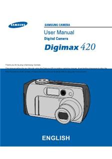 Samsung Digimax 420 manual. Camera Instructions.